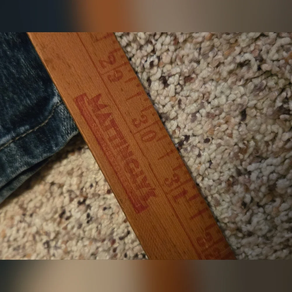 Levis 524 Too Superlow Jeans Size 11 Metal Pocket Trim Squares - Picture 5 of 6